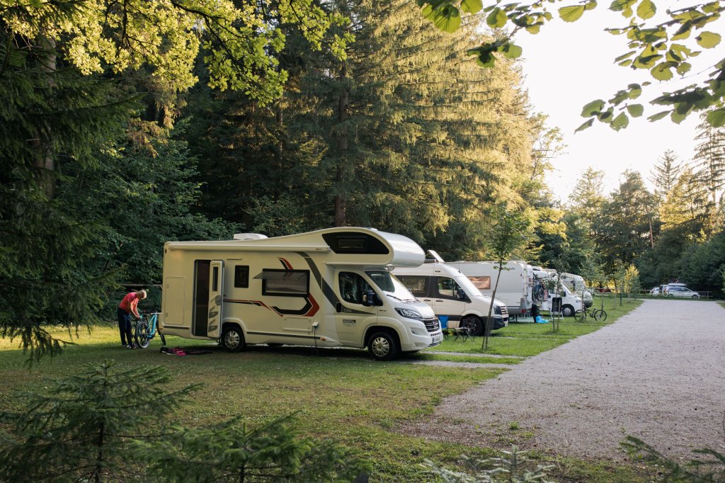 Meadow For Bigger Caravans, Campers | Forest Camping Mozirje | Image #9/29 | 